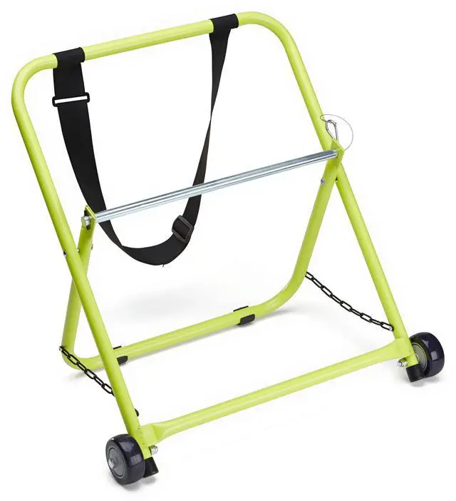 Main image of trueCABLE Wire and Cable Caddy with Wheels and Pull Strap, Industrial Grade Steel Wire Dispenser, Holds Cable Reels Up to 20" Diameter and 100 lb Capacity