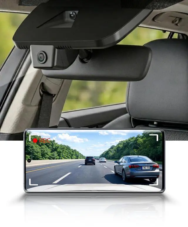 Main image of 4K Dash Cam Suitable for Toyota Tacoma 2024-2026 & Tacoma Hybrid, Integrated OEM Look, UHD 2160P Video, Built-in WiFi & APP, Loop Recording, Gravity Sensor, Easy to Install, 64GB Card