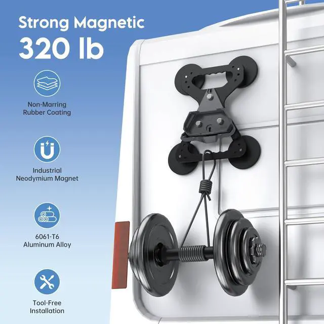 Alt view image 2 of 7 - Starlink Mini Magnetic Mount, 320LBS Starlink Mini X Mount Aluminum Starlink Mini Magnetic Roof Mount for Car Truck RV Boat Secure Starlink Mini Mount for High-Speed Driving Black