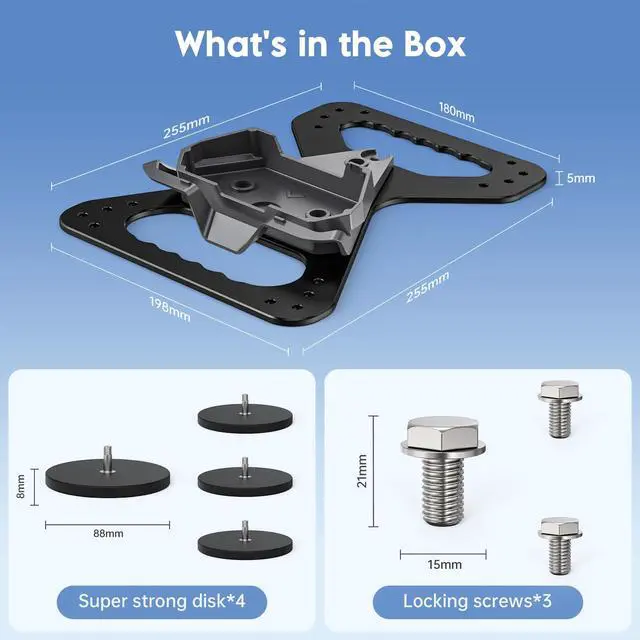Alt view image 7 of 7 - Starlink Mini Magnetic Mount, 320LBS Starlink Mini X Mount Aluminum Starlink Mini Magnetic Roof Mount for Car Truck RV Boat Secure Starlink Mini Mount for High-Speed Driving Black