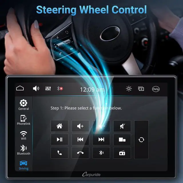 Alt view image 3 of 7 - YT09S IPS Double Din Car Stereo Radio Screen for Apple CarPlay and Android Auto, 9" Double Din Radio with Backup Cam, Siri, SWC, FM/AM, Mirror Link, Navigation, SD Card & USB Playback