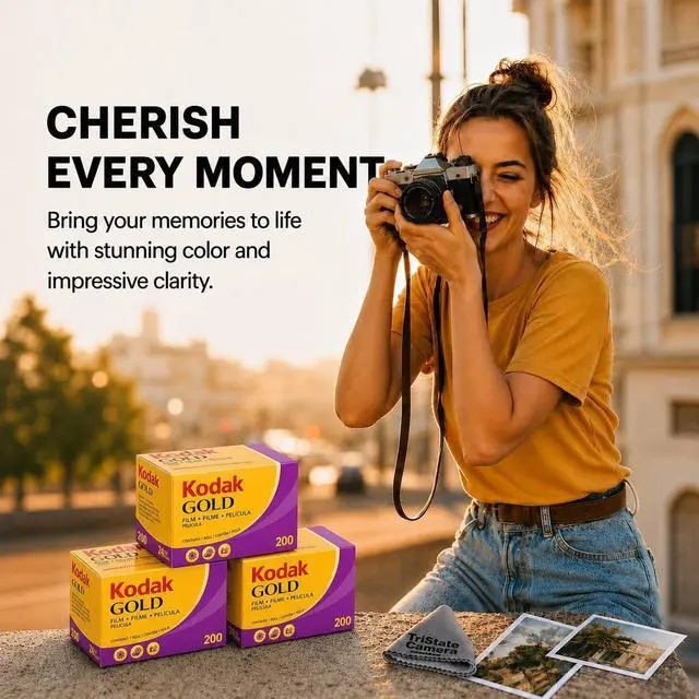 Alt view image 4 of 6 - Gold 200 35mm Color Negative Film (3-Pack) 24 Exposures per Roll, ISO 200, Daylight-Balanced Print Film + TSC Microfiber Cloth