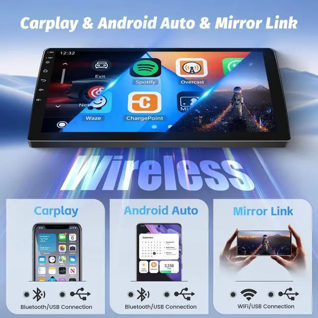 Alt view image 5 of 7 - 8 Cores 4+64G Car Radio for Acura TSX 09-14/Honda Accord 08-12 | 9" Touch Screen Carplay Android Auto with 32EQ Bluetooth WiFi GPS Navigation Mirror Link Backup Camera