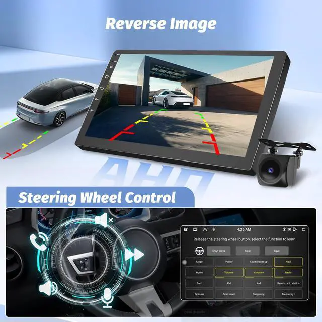 Alt view image 7 of 7 - 8 Cores 4+64G Car Radio for Acura TSX 09-14/Honda Accord 08-12 | 9" Touch Screen Carplay Android Auto with 32EQ Bluetooth WiFi GPS Navigation Mirror Link Backup Camera