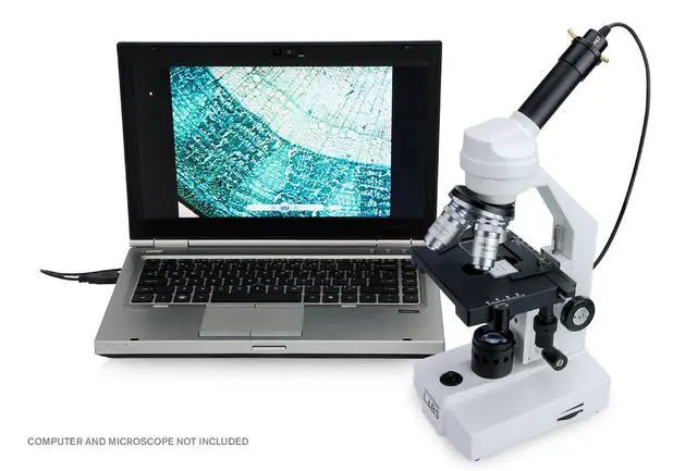 Alt view image 4 of 7 - 5MP Digital Microscope Imager for High-Resolution Imaging | Convert Your Microscope to Digital, 5MP Imaging, Capture Photos & Video, Fits Most Microscopes, USB Powered, Great for Labs