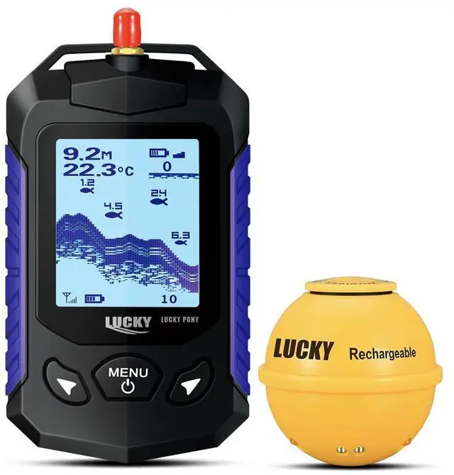 Main image of Handheld Portable Fish Depth Finders Castable Kayak Sonar Fish Finder Compact Wireless Boat Fishfinder Lightweight for Shore Lake Ice Fishing FF168-WLA