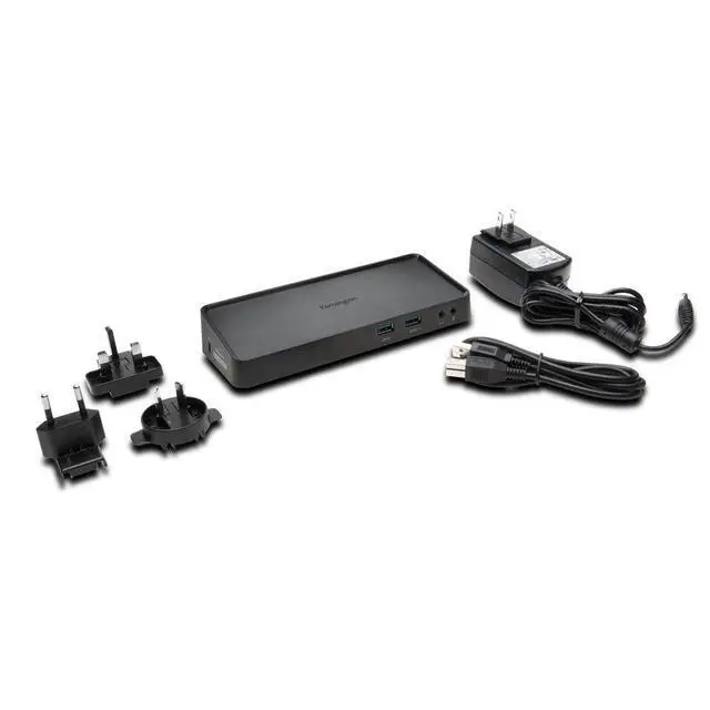Alt view image 3 of 6 - USB 3.0 Dual Display Docking Station (K33997WW) Black | 4 USB 3.0 + 2 USB 2.0 ports, DP & HDMI dual 2K@60Hz, GbE, powers accessories only (not laptop), Mac requires USB-C adapter