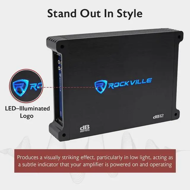 Alt view image 4 of 7 - dB12 2000 Watt Peak/500w RMS Mono 2 Ohm Amplifier Car Amp, Bass Knob | Bass Knob, MOSFET Power Supply, Subsonic Filter, Low Pass Crossover, Bass EQ, Phase Control, Soft Start