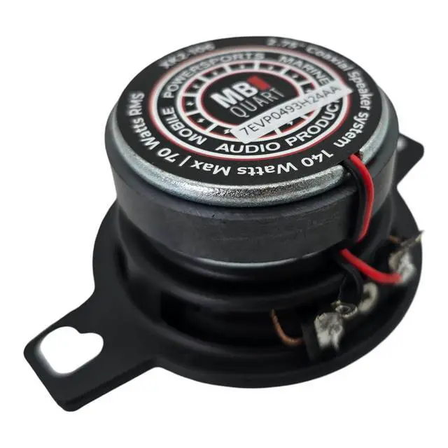 Alt view image 6 of 7 - XK2-106 2.75-Inch Coaxial 2-Way Speaker, 140W Max, 4 Ohms, Black Aluminum Dome Tweeter for Car Audio and Powersports (2 Speakers)