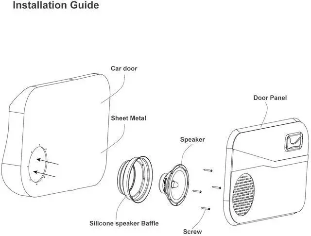 Alt view image 6 of 6 - SPB65K 4 Pack Foldable Silicone 6.5 Car Speaker Baffle Kits | for Sound Quality Improvement and Speaker Protection, Four Pieces