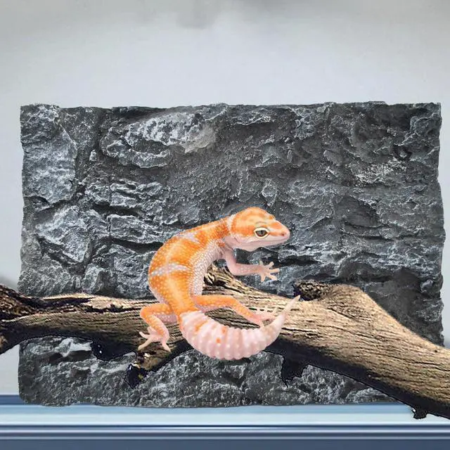 Alt view image 7 of 7 - Reptile Tank Background Board Rock Terrarium Cork Background Board 3D Wall Backdrop Aquarium DéCor Backgrounds Amphibian Habitat Decoration for Lizards Leopard Gecko Bearded Dragons Turtle