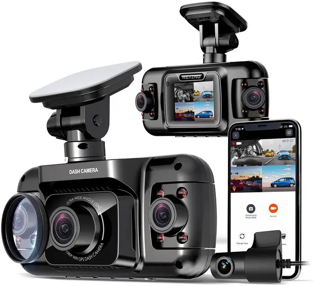 Main image of USA R4-4 Channel Dash Cam W/All Around 1080p Resolution, Wi-Fi, GPS, IR Night Vision, Parking Mode, Collision Detection, Type-C Port