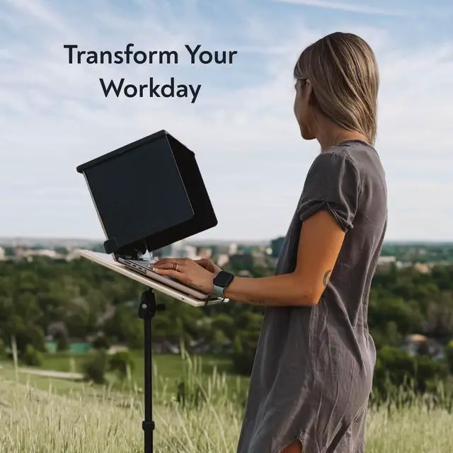Alt view image 2 of 6 - VIZOR Pro Laptop Sun Shield | Eliminate Screen Glare | One Size Fits All Laptops | New Wind-Resistant Pro Clips