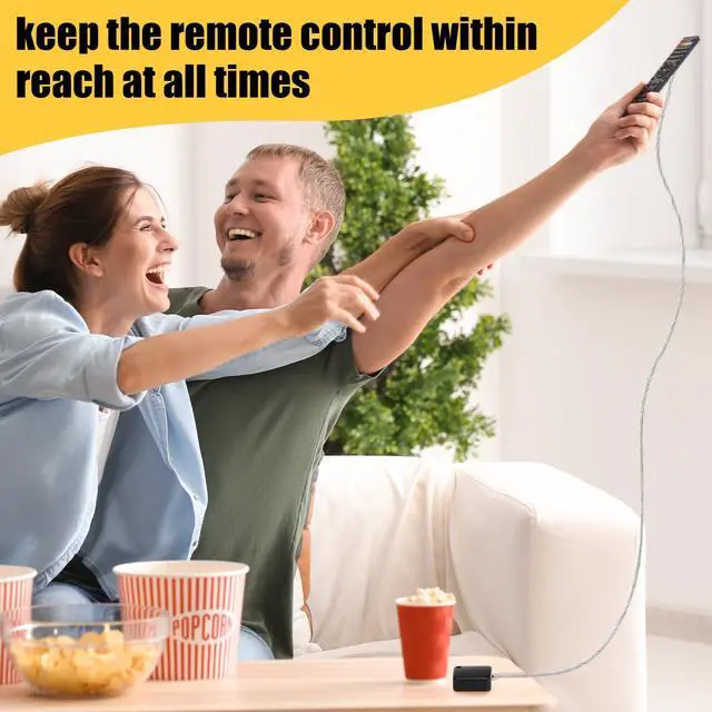 Alt view image 6 of 6 - 4 Pcs 6.5 ft Retractable Security Cable Lock with Double Sided Adhesive and Screws TV Remote Control Tether Cord Leash Anti Lost Rope Security Lanyard Lock for TV Tablets Showroom