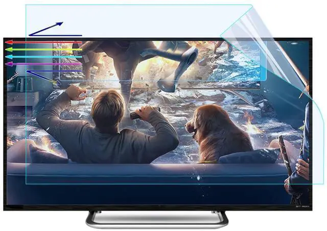 Main image of 75 Inch Anti Glare TV Screen Film, TV Screen Protector Frosted Anti Glare Blue Light Dustproof Scratch Filter Film, New Protect Your Eyes, Reduce Eye Fatigue, 75Inch (1645 * 930mm)
