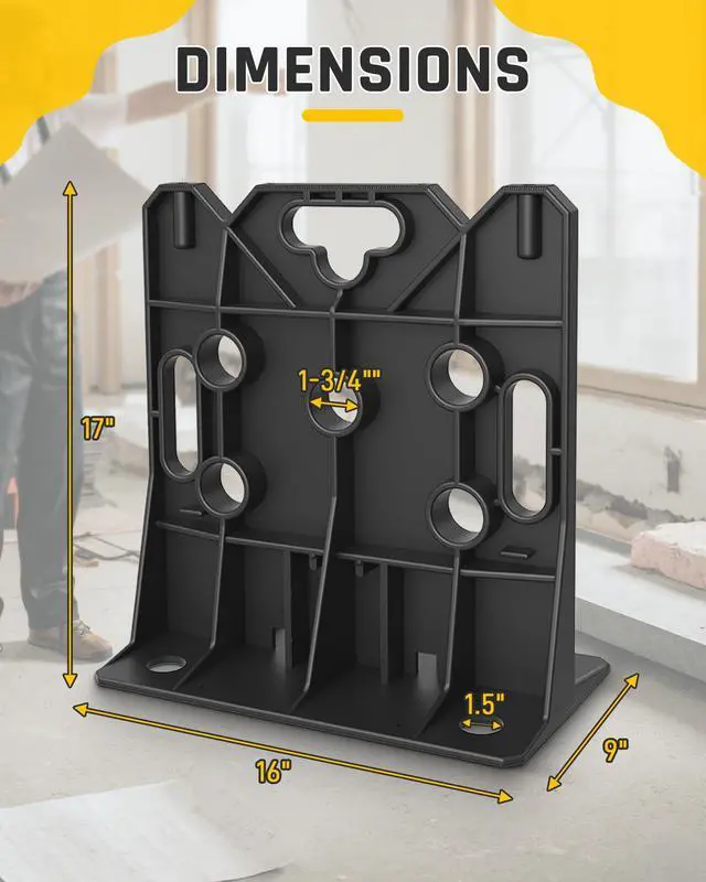 Alt view image 7 of 7 - Wire Spool Rack Electrical Wire Dispenser, Cable Reel Caddy-1 Pair | Fits up to 34" Reels, 330 LBS Load Capacity, Multi-purpose, Free-Standing, Portable, Weather-Resistant