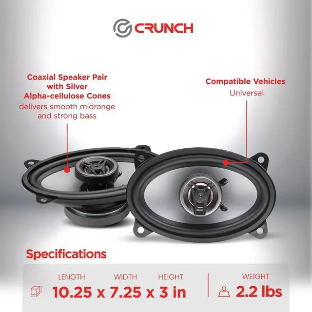 Alt view image 4 of 7 - CS46CX CS Series Speakers (4" x 6", Coaxial, 250 Watts max)