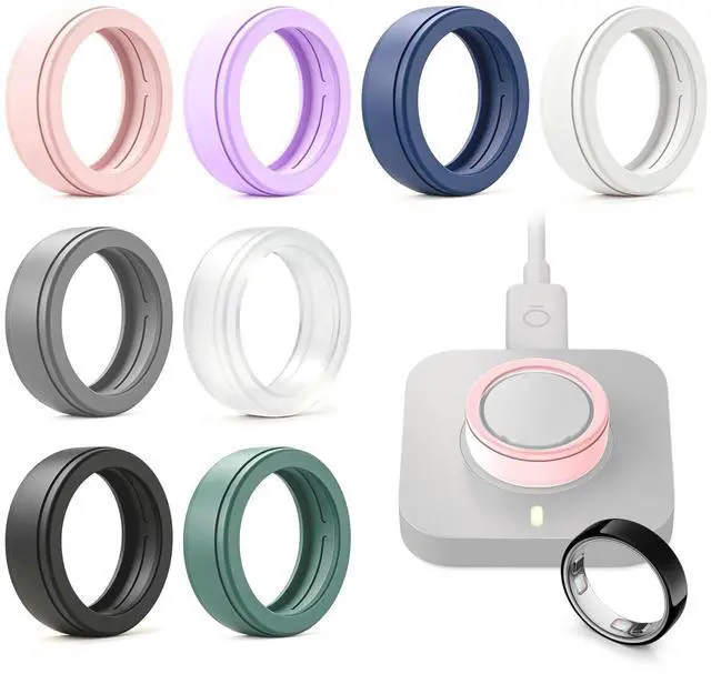 Main image of Ring Cover Compatible with Oura Ring 5, 8 Pack Silicone Protector(S)