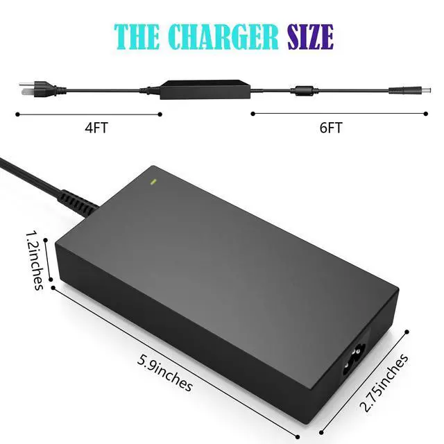 Alt view image 3 of 7 - Original Replacement 180W Dell Laptop Charger Fit for Dell Alienware 13 15 17 R1 R2 R3 R4 R5 G3 G5 G7 Precision 7510 7710 7520 7530 OptiPlex 3011 AIO Inspiron One 2350 2320 DA180PM111 Power Cord