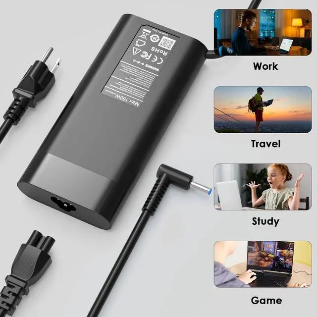 Alt view image 7 of 7 - 200W Victus Gaming Laptop Charger Compatible with HP Victus | Fit for HP Victus 15.6" 16 RTX4050 AI Omen 15 17 Gaming Laptop ZBook Fury 15 17 G7 G8 L00895-003