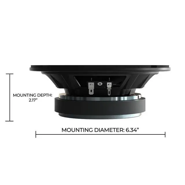 Alt view image 2 of 5 - Cobalt CSH65 6.5" Slim Shallow-Mount Mid-Range Speakers, 800W Pair | 200W RMS, 4-Ohm Impedance, Space-Saving Slim Design, High-Output Performance