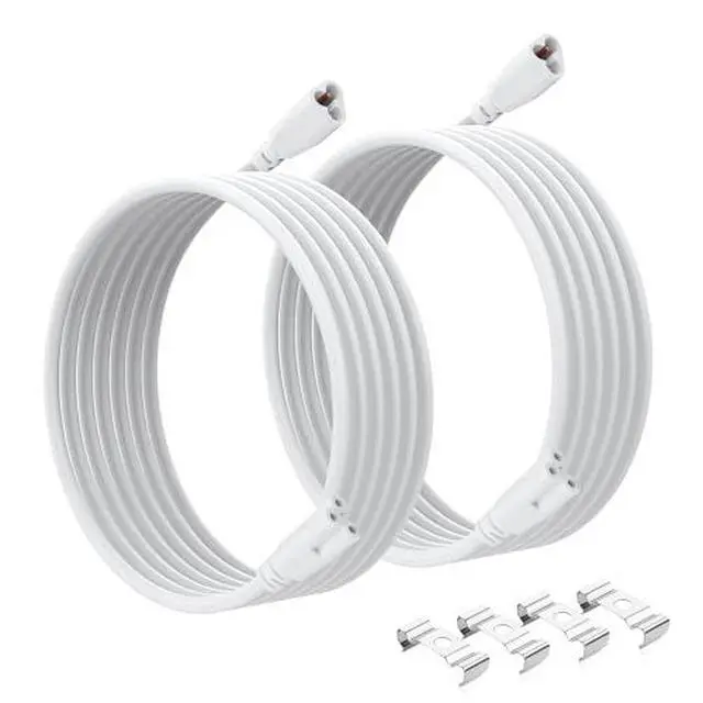 Alt view image 2 of 7 - T5 T8 LED Cable 10FT LED 3Pin Integrated Tube Male to Female Adapter Extension Cord for Integrated Fluorescent Tube Light Bulb Lamp Holder (2 Pack/3M)