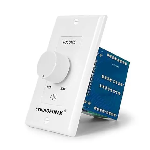 Alt view image 2 of 7 - 100W in Wall Volume Control Knob Matching Impedance - Home Audio Smart Speaker Stereo Controller Switch for Home Theater Indoor/Outdoor Remote Speakers