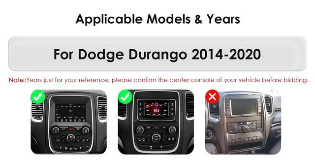 Alt view image 2 of 7 - 64GB Android14 Car Radio Upgrade for Dodge Durango 2014-2020 10.4 Inch IPS Touch Screen Supports Wireless Carplay/Android Auto,Steering Wheel Control, WiFi, FM 2GB ROM Car Tablet