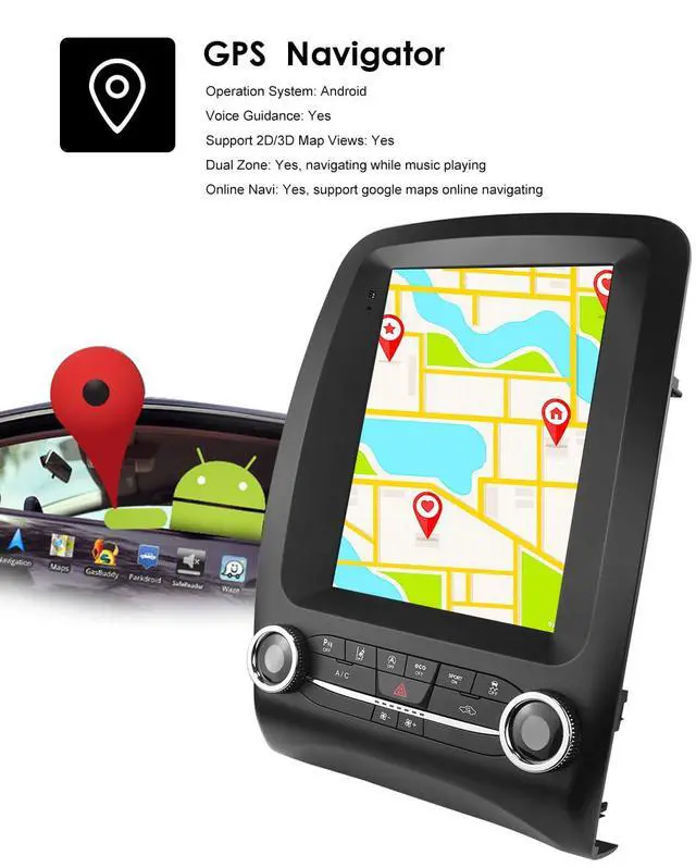 Alt view image 7 of 7 - 64GB Android14 Car Radio Upgrade for Dodge Durango 2014-2020 10.4 Inch IPS Touch Screen Supports Wireless Carplay/Android Auto,Steering Wheel Control, WiFi, FM 2GB ROM Car Tablet