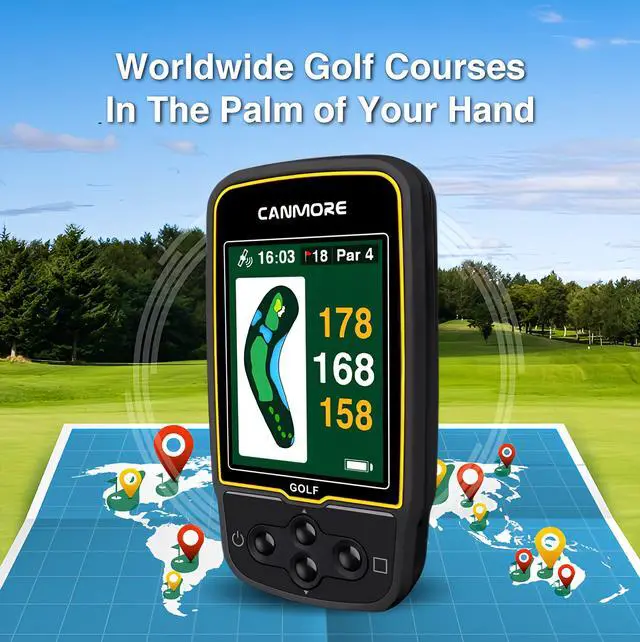 Alt view image 4 of 7 - HG500 Golf GPS - Extra Large Easy-to-Read Color Display, preloaded 41,000 Course map Worldwide Shape of the Green and the Fairway(Black)