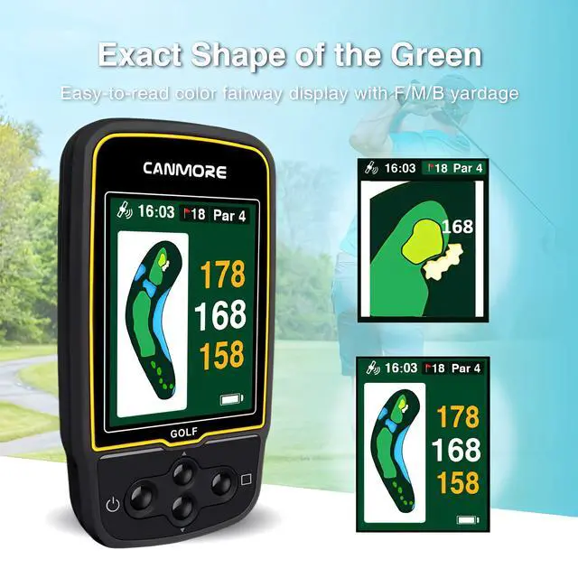 Alt view image 5 of 7 - HG500 Golf GPS - Extra Large Easy-to-Read Color Display, preloaded 41,000 Course map Worldwide Shape of the Green and the Fairway(Black)