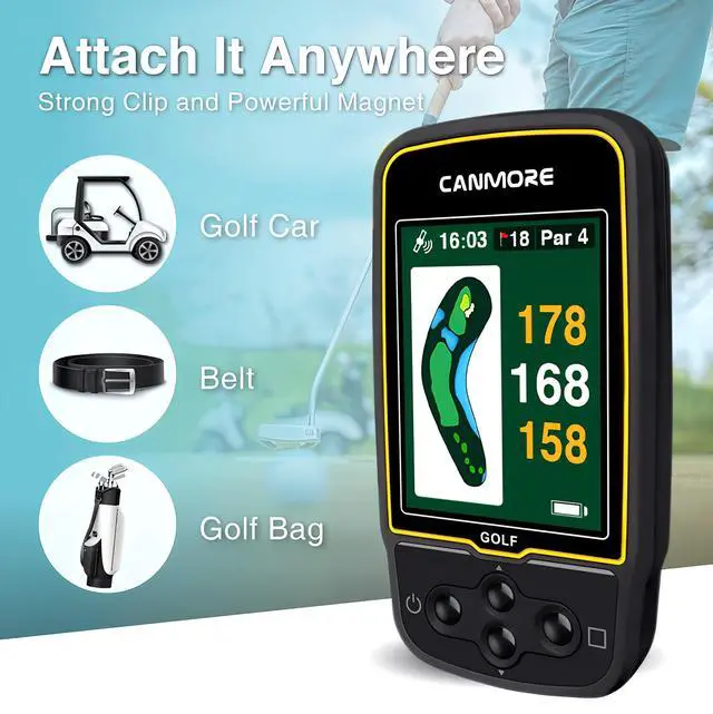 Alt view image 6 of 7 - HG500 Golf GPS - Extra Large Easy-to-Read Color Display, preloaded 41,000 Course map Worldwide Shape of the Green and the Fairway(Black)