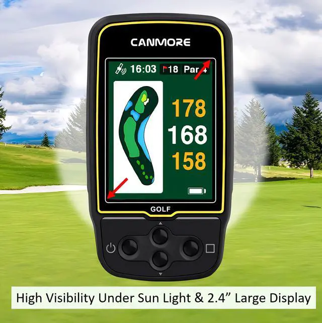 Alt view image 7 of 7 - HG500 Golf GPS - Extra Large Easy-to-Read Color Display, preloaded 41,000 Course map Worldwide Shape of the Green and the Fairway(Black)