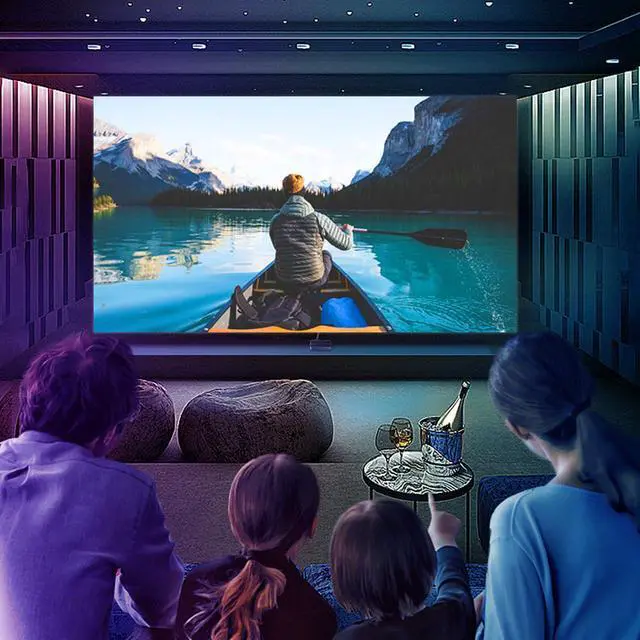 Alt view image 7 of 7 - Projector Screen Paint | Single-Coat Short Throw Projector Screen Paint For Picture Perfect 1080 HD and 4K UHD Clarity | Ideal For At-Home Indoor Use | Digital Theater White - 32 Fl Oz