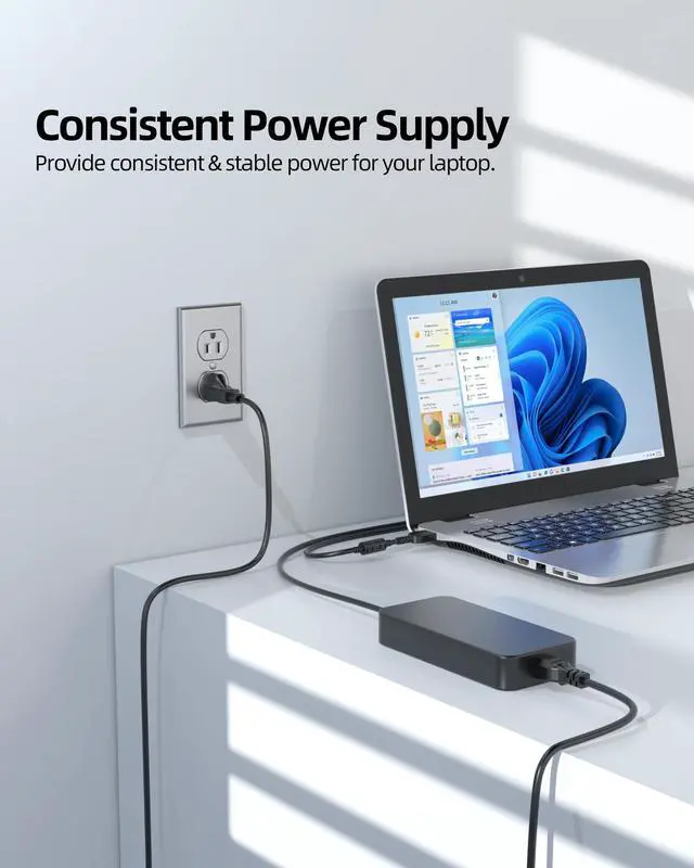 Alt view image 7 of 7 - 135W AC Charger Fit for Lenovo Ideapad Gaming 3 3-15IMH05 3-15IHU6 3-15ARH05 3-15ACH6 3-15IAH7 3-15ARH7 3-16IAH7 3-16ARH7 L340-17IRH L340-15IRH, Creator 5 5-16ACH6 5-15IMH05 Laptop, Slim Tip