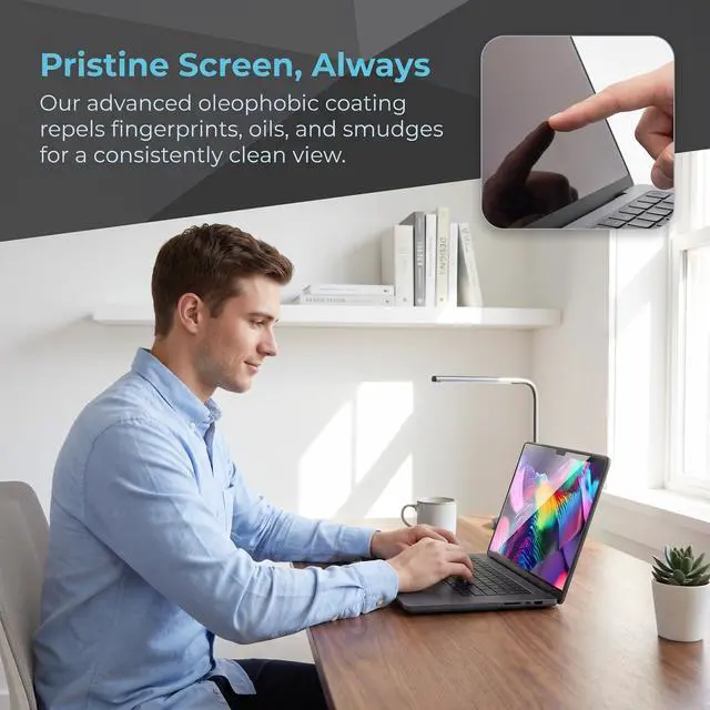 Alt view image 7 of 7 - 3-Pack Designed for Lenovo Yoga 7 / 7i 16" 2-in-1 Gen 9 2024 Touchscreen Screen Protector (16IML9/83DL, 16AHP9/83DM), Anti Glare and Anti Fingerprint (Matte) Shield