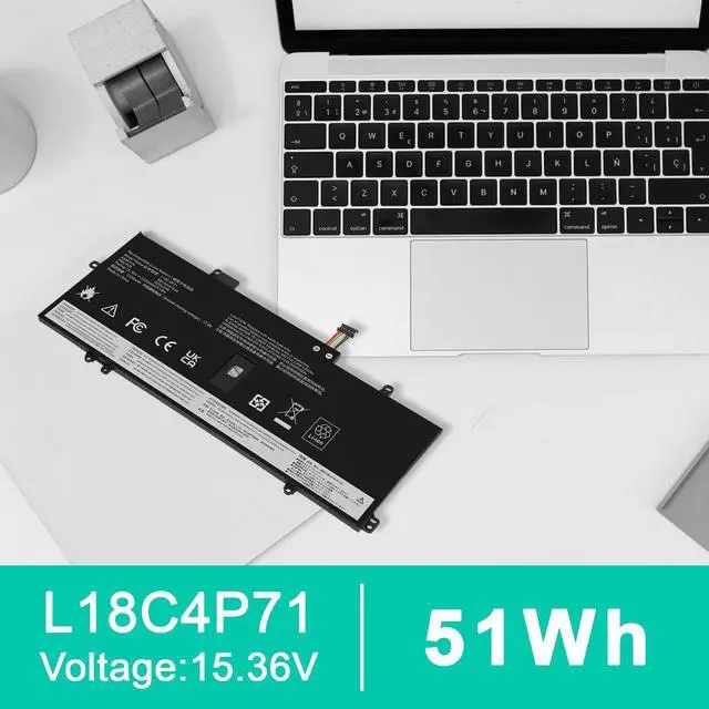 Alt view image 3 of 5 - L18C4P71 Laptop Battery Compatible with Lenovo ThinkPad X1 Yoga 4th Gen / X1 Carbon 7th Gen 2019 8th Gen 2020 Series L18L4P71 L18M4P72 02DL005 02DL006 02DL004 SB10K97643 SB10K97642 SB10K97644
