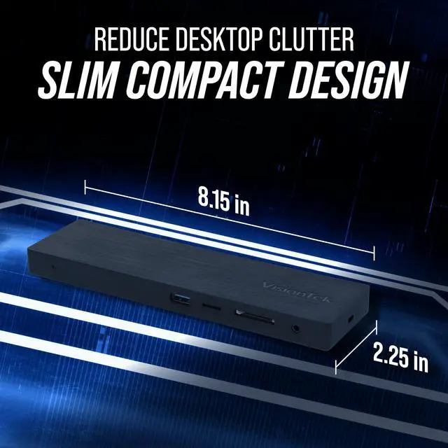 Alt view image 6 of 6 - VT2510 Triple Monitor Docking Station MST USB-C 100W for Windows | Triple Display via HDMI/2x DP, 100W PD, Windows MST Driverless Plug & Play, 5Gbps USB, Data-Heavy Multi-Display Productivity