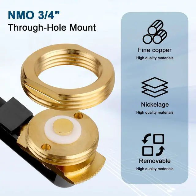 Alt view image 4 of 5 - XRDS RF NMO Antenna Mount to UHF PL259 RG58 Cable - 6FT CB Antenna Cable Extension to PL259 for VHF/UHF/CB Radio Antenna