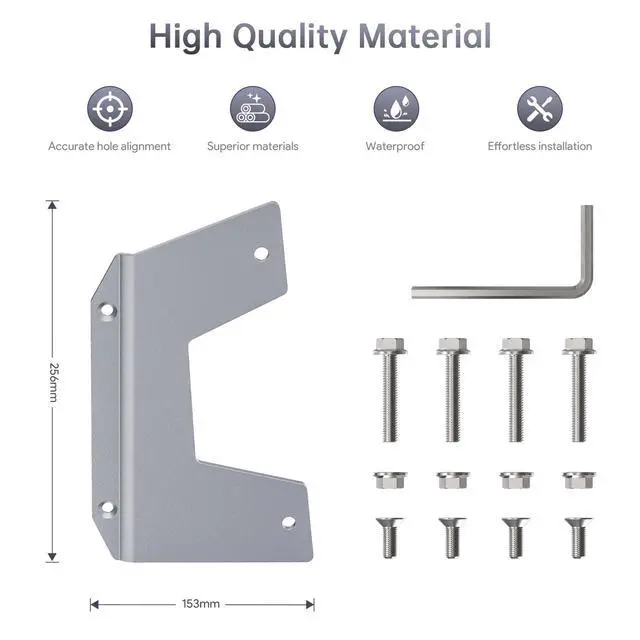 Alt view image 2 of 7 - ® 2° Tilt Mobility RV Roof Mount for Starlink Performance Gen 3 | Fits Gen 3 Performance UTA 252, 2° Low Profile, Tool-Free, 174mph Windproof, Anti-Rust, For RV, Boat & Roof Rack