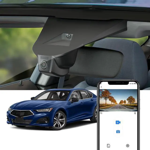 Main image of 4K Dash Cam Suitable for Acura TLX & TLX Type S 2021 2022 2023, OEM Factory Look, 2160P UHD Video, Built-in WiFi & APP, Loop Recording, G-Sensor, Night Vision, Plug & Play, 64GB Card
