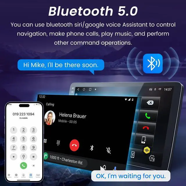 Alt view image 5 of 7 - 4 + 64G ROM Android 15 Car Radio for 2012-2016 Chevy Aveo Sonic: 9" QLED HD IPS Touchscreen Stereo, Wireless Carplay Android Auto 5G WiFi GPS FM 1080P Backup Camera SWC Bluetooth Voice Control