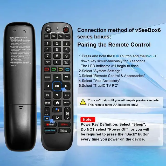 Alt view image 5 of 7 - New Fit for Vseebox V6 Plus Remote Fit for vSeeBox V6plus Backlight Voice Remote Control,Fit for Vsee Box V5Pro,V3Plus/V3Pro,Intelligent Bluetooth Voice Remote