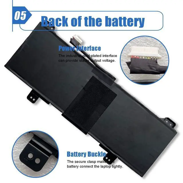 Alt view image 6 of 6 - 47.3Wh GM02XL/GB02XL Laptop Battery Compatible for HP Chromebook 14 G5 Chromebook 11 G6 G7 EE Chromebook X360 11 G1 Series Notebook 917679-271 HSTNN-UB7M HSTNN-DB7X 917725-855 7.7V 6150mAh