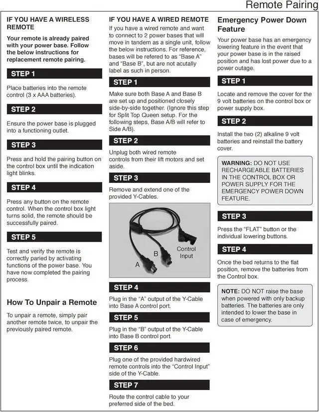Alt view image 3 of 7 - Replacement Remote Control for Tempurpedic Ergo Advanced Adjustable Bed, Models Rc-wm-101, Easy to Pair