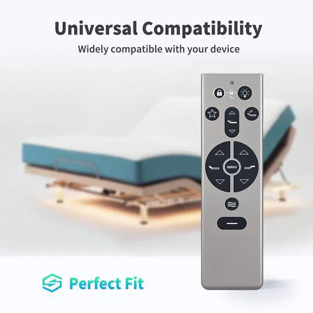Alt view image 4 of 7 - Replacement Remote Control for TEMPUR Ergo/Tempur-Pedic/KEESON Adjustable Beds Compatible with Model RF396B & JLDK.111.13.01
