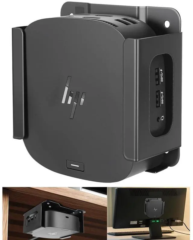 Main image of Metal VESA Mount and Under Desk Mount for HP USB-C Dock G5 Wall Mount,Designed for Docking Station Mounting Holder Compatible with HP USB-C Dock G5, (Black Holder Only)