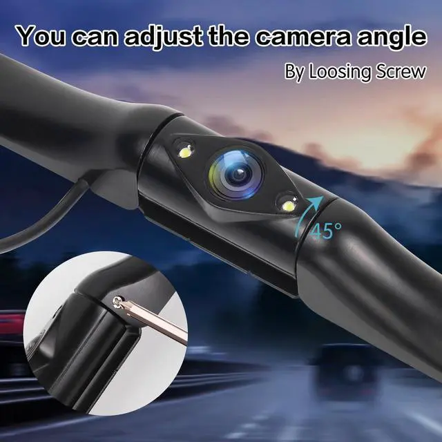 Alt view image 7 of 7 - Backup Camera for Car, 170° Wide View Angel License Plate Back up Camera Night Vision Vehicle Reverse Rear View Camera for Cars Trucks Pickup SUVs RVs
