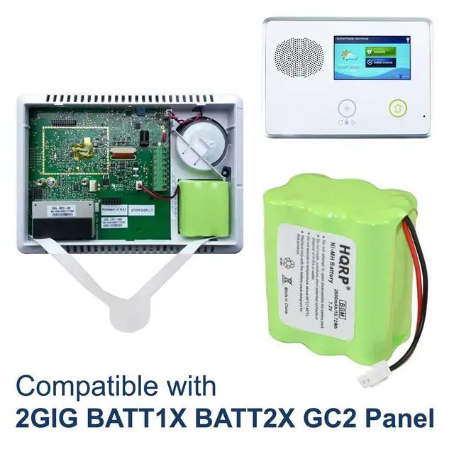 Alt view image 5 of 7 - 2600mAh Backup Battery for 2gig BATT1X BATT2X BATT1 GC2 2GIG-CNTRL2 2GIG-CP2 GCKIT311 Go Control Panel Security System Alarm 6MR2600AAY4Z 10-000009-001 10-000013-001 Linear PERS-4200