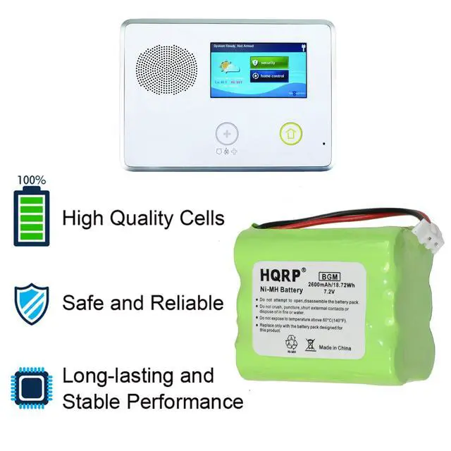 Alt view image 7 of 7 - 2600mAh Backup Battery for 2gig BATT1X BATT2X BATT1 GC2 2GIG-CNTRL2 2GIG-CP2 GCKIT311 Go Control Panel Security System Alarm 6MR2600AAY4Z 10-000009-001 10-000013-001 Linear PERS-4200